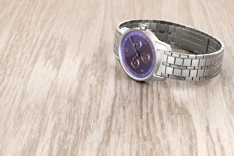 Silver wristwatch Stock Illustration