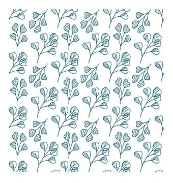 Silverdollar eucalyptus seamless pattern Stock Illustration