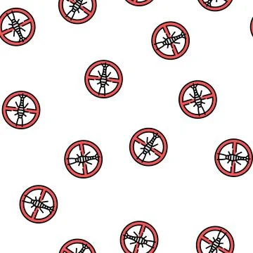 Silverfish treatment vector seamless pattern イラスト素材