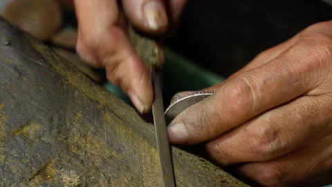 Silversmith Mastery in Celuk Village Bali: Intricate Silver Crafting Stock Footage 320673149