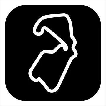 Silverstone glyph icon vector illustration isolated on white background Stock Illustration