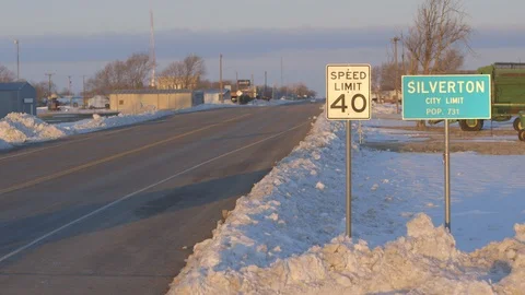 Silverton population sign Stock Footage 104888360