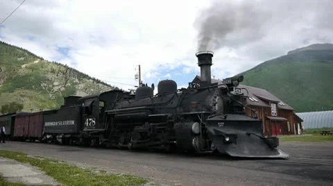 Silverton Train Unload-1 Stock Footage 9447471