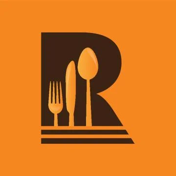 Silverware In An Alphabet Icon Stock Illustration