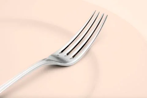 Silverware - closeup of a fork Foto stock