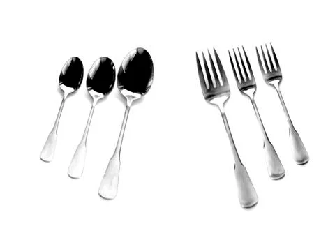 Silverware Forks Stock Photos