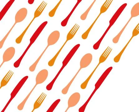 The silverware Stock Illustration