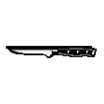 Silverware knife pixel art vector illustration Stock Illustration