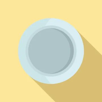 Silverware plate icon flat vector. Dinner meal Stock Illustration