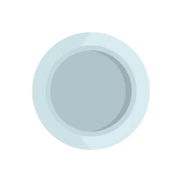 Silverware plate icon flat vector. Dinner meal Stock Illustration