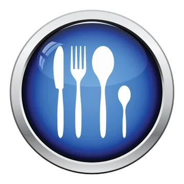 Silverware set icon Illustrazione stock