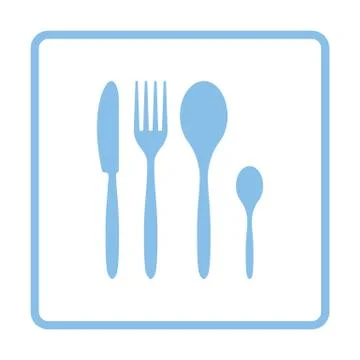 Silverware set icon Stock Illustration
