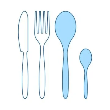 Silverware Set Icon Stock Illustration