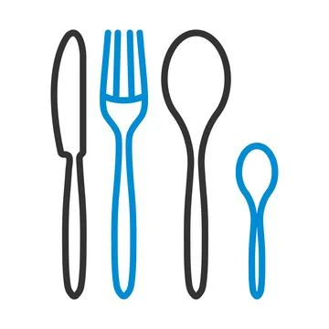 Silverware Set Icon Stock Illustration