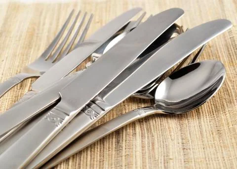 Silverware set Stock Photos