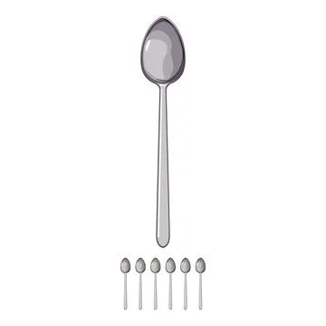 Silverware spoon cartoon vector graphic Stock Illustration