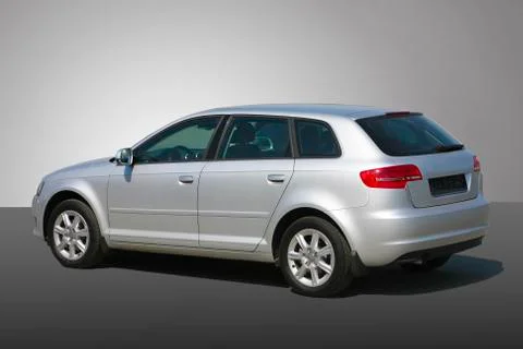 Silvery car Stock Photos