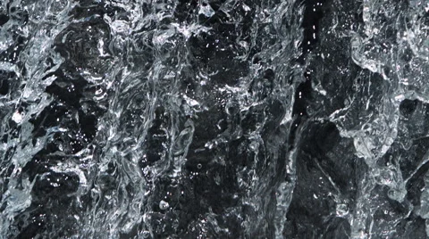 Silvery streams of ultra-slow motion falling water Stock Footage 59527728