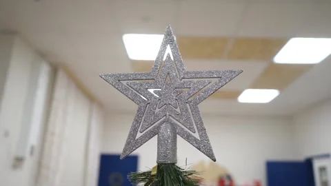 Silvery top of the Christmas tree Stock Footage 163567651