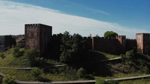 Silves castle (aerial view) Stock Footage 156619484