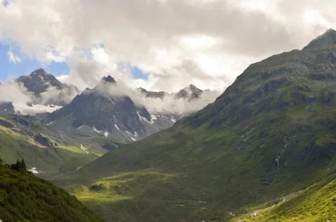 The Silvretta massif in the Central Stock Photos