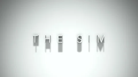 The sim 3D title animation with shadows on a white background Stock Footage 297268228