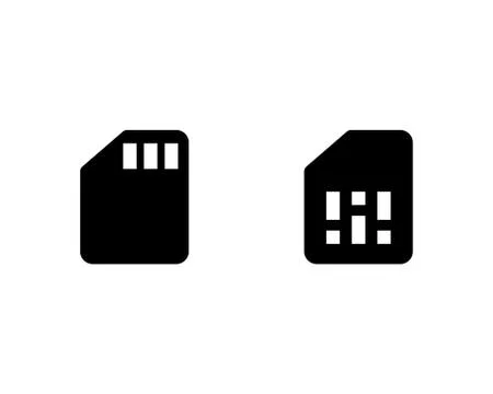 Sim and sd card icon. Vector on isolated white background. EPS 10 Stock Illustration