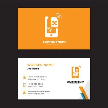 Sim business card design Free Stock Illustration