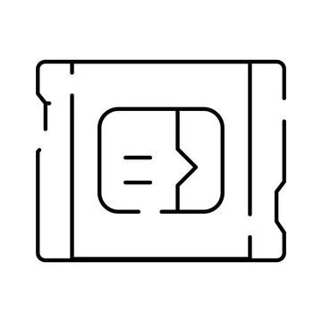 Sim card adapter line icon concept Illustrazione stock