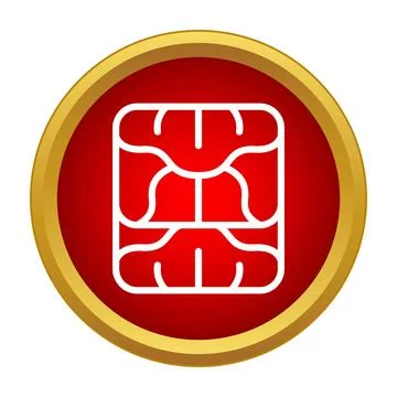 Sim card chip icon representing mobile communication data Stock Illustration