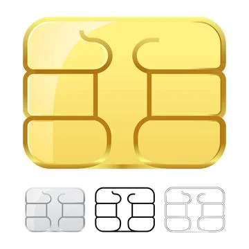 Sim card chip isolated on white Sim card chip isolated on white background... 스톡 사진