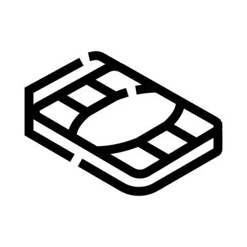 Sim card chip providing mobile communication technology service Stock-Illustration