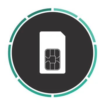 Sim card computer symbol Stock Illustration
