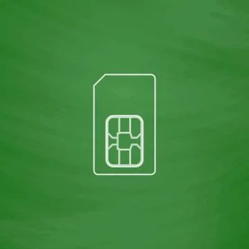 Sim card computer symbol Stock Illustration