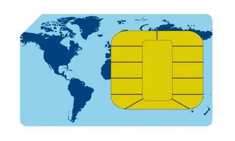 Sim card concept Illustrazione stock