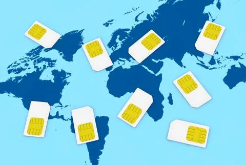 Sim card concept Illustrazione stock