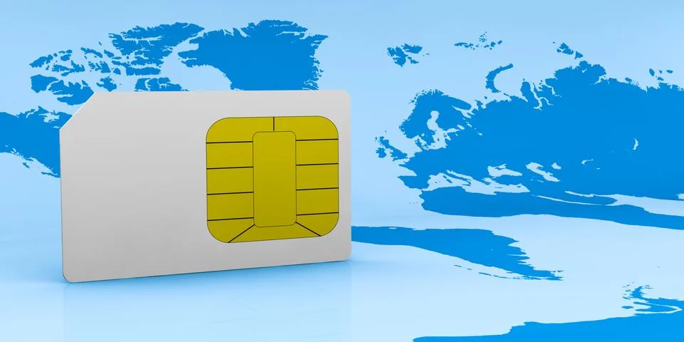 Sim card concept Illustrazione stock