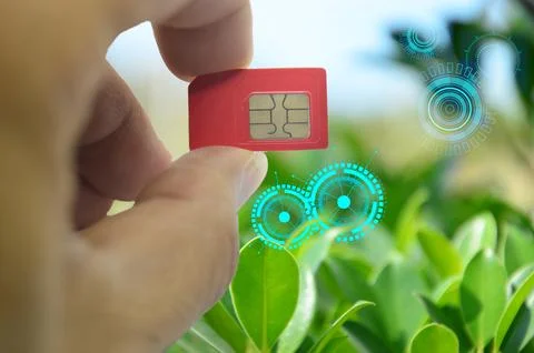Sim card concept It should still be necessary to use it. Stock Photos