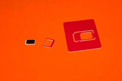 SIM card for every mobile or 4G smartphone Stock Photos