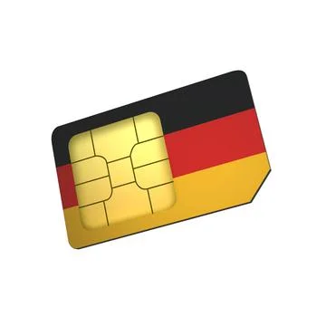 SIM Card with Flag of Germany A concept of Germany Mobile Operator Stock Illustration