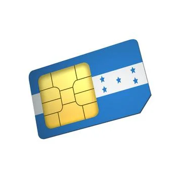 SIM Card with Flag of Honduras A concept of Honduras Mobile Operator Stock Illustration