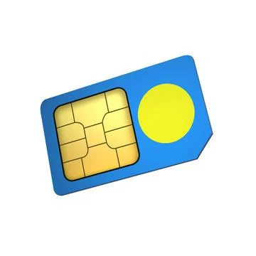 SIM Card with Flag of Palau A concept of Palau Mobile Operator Stock Illustration