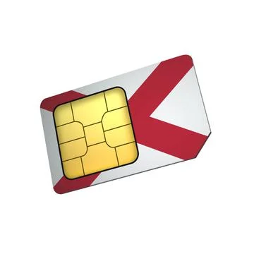 SIM Card with Flag of Saint Patrick A concept of Saint Patrick Mobile Operato Stock Illustration