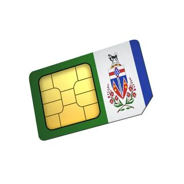 SIM Card with Flag of Yukon A concept of Yukon Mobile Operator Stock Illustration