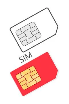 SIM card flat style. Stock Illustration