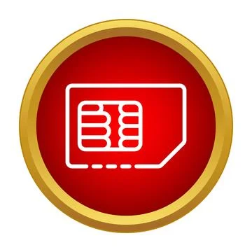 Sim card icon concept for mobile network connectivity Stock Illustration