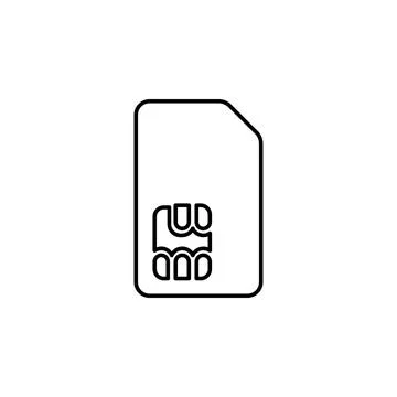 Sim card icon. Element of telecommunication icon for mobile concept and web apps Illustrazione stock