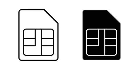 Sim card icon Illustration designs pack for Web Stock Illustration