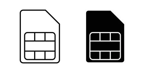 Sim card icon Illustration designs pack for Web Stock Illustration
