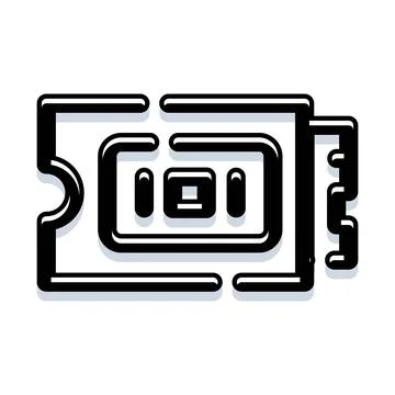 Sim card icon for mobile communication technology Stock Illustration